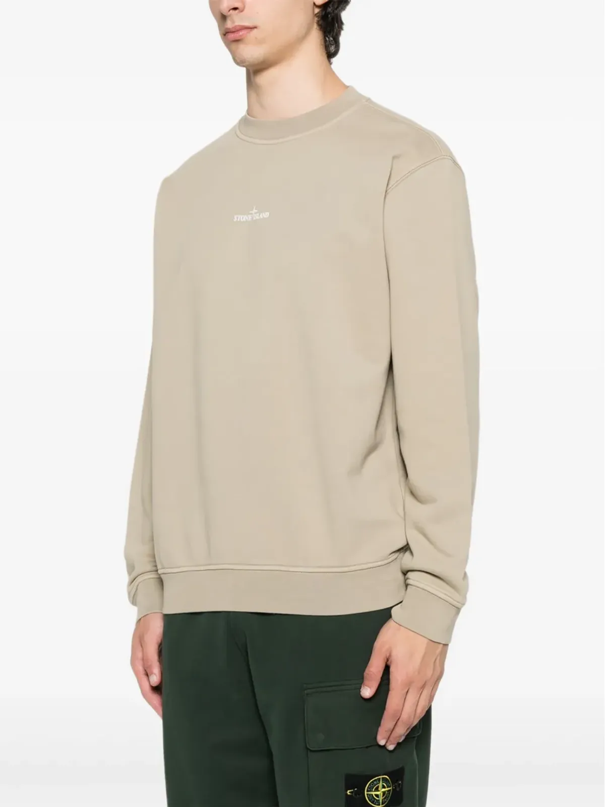 Stone Island ロゴプリント コットン スウェットシャツ - 画像3