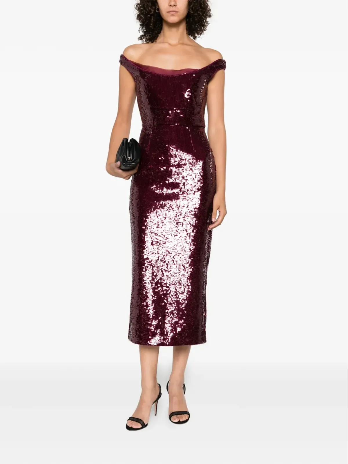 Roland Mouret スパンコール装飾ノースリーブミディドレス - 画像2