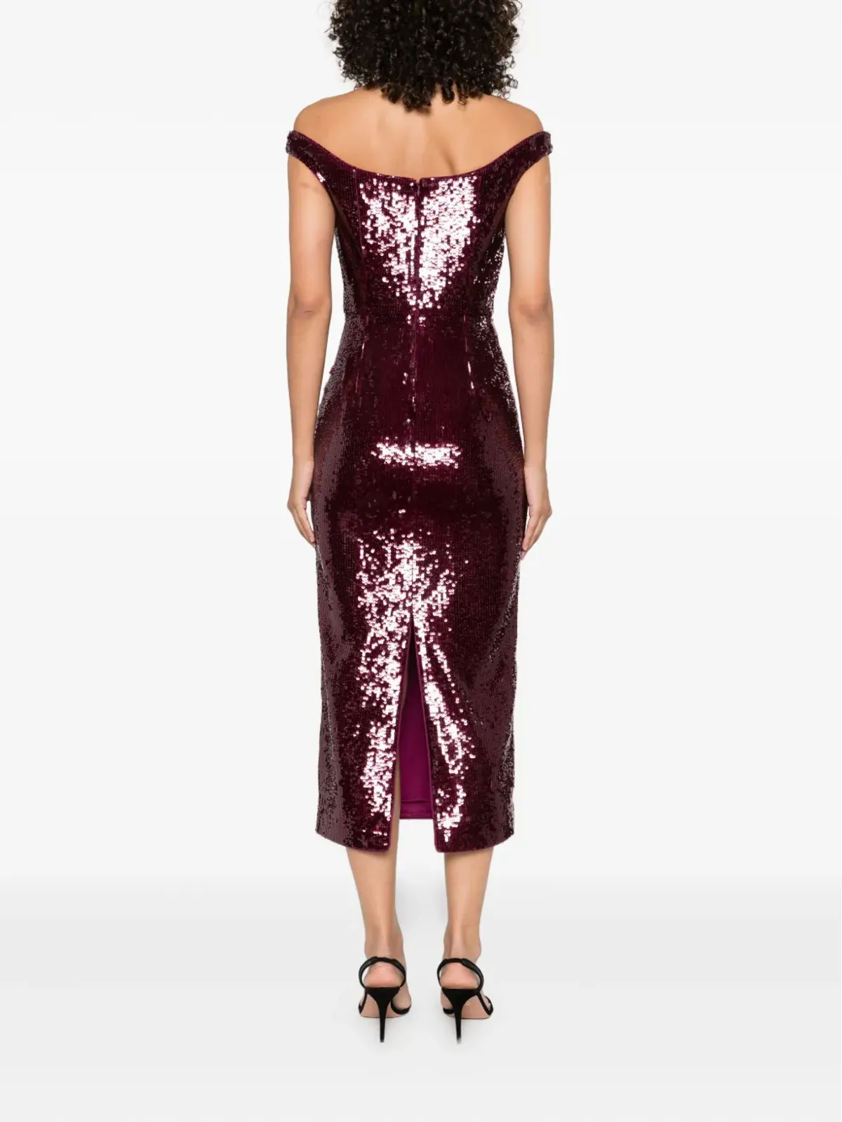 Roland Mouret スパンコール装飾ノースリーブミディドレス - 画像4