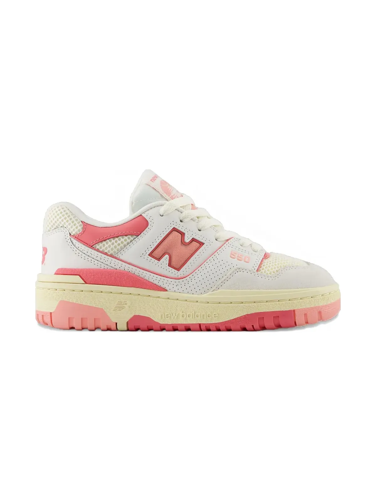 New Balance Kids 550 デザートピンク＆シーソルト スニーカー - 画像2