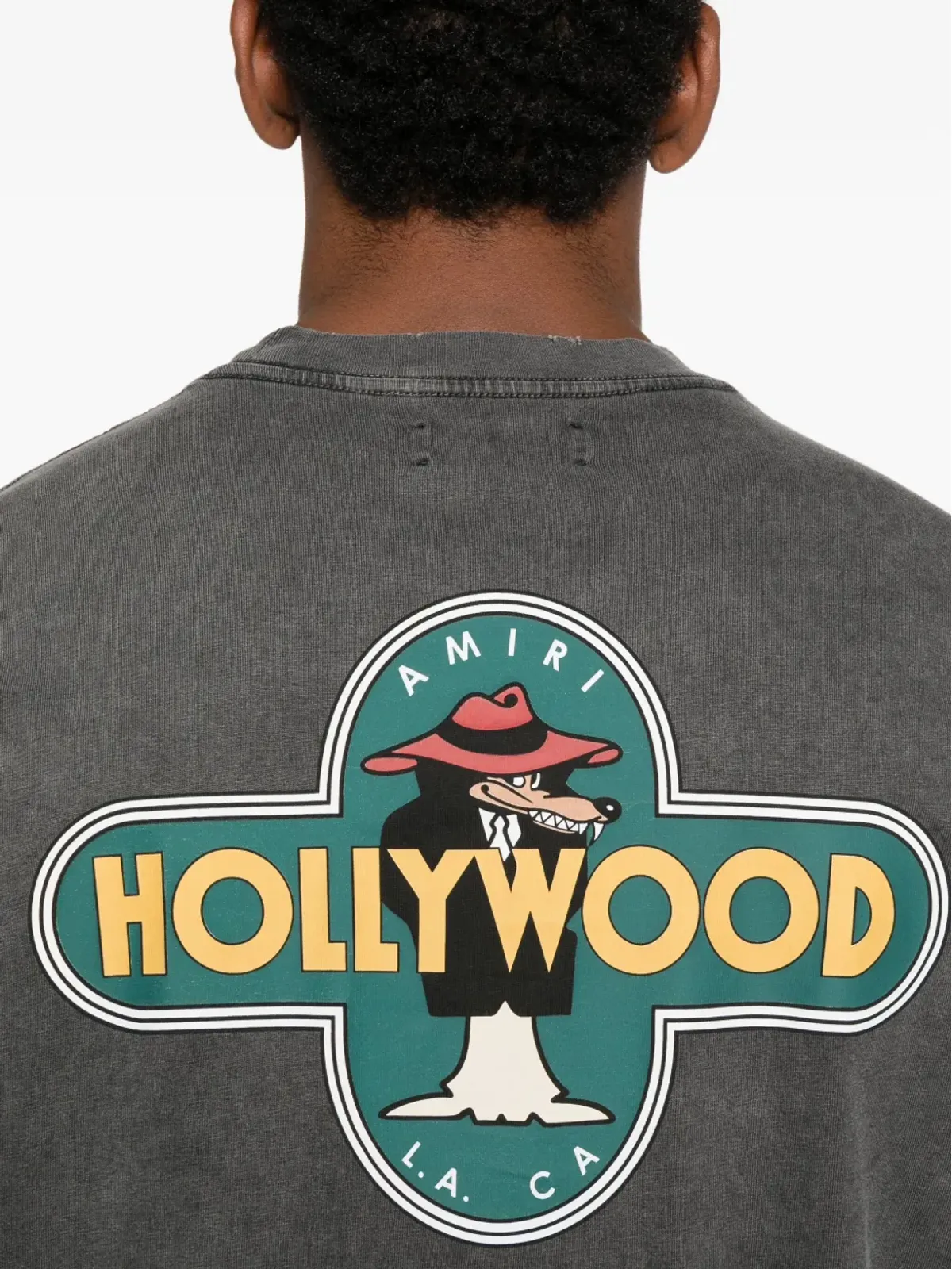 AMIRI Hollywood Wolf Tシャツ - ブラック - 画像4