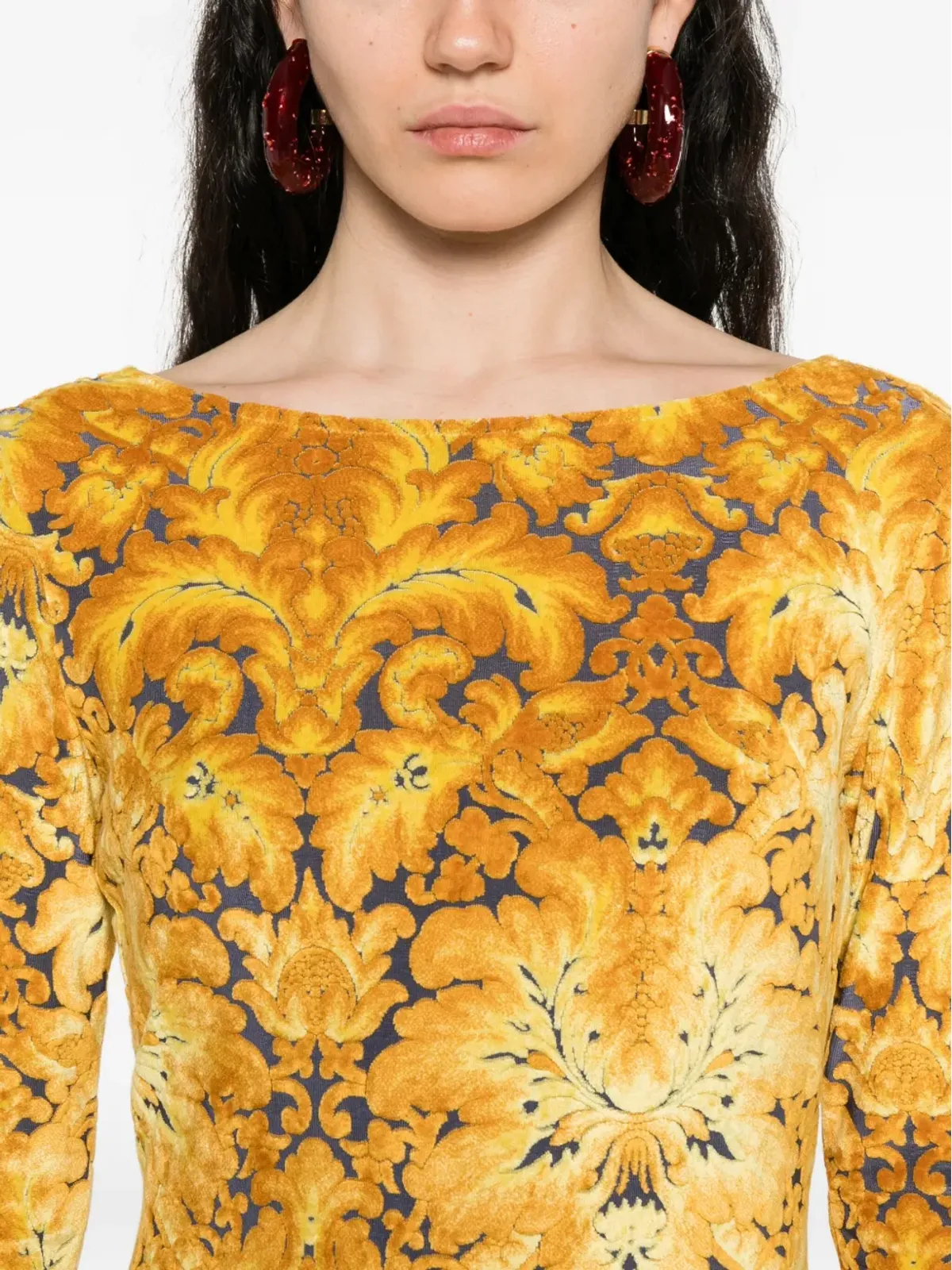 ETRO バロックプリント マキシドレス - 画像5