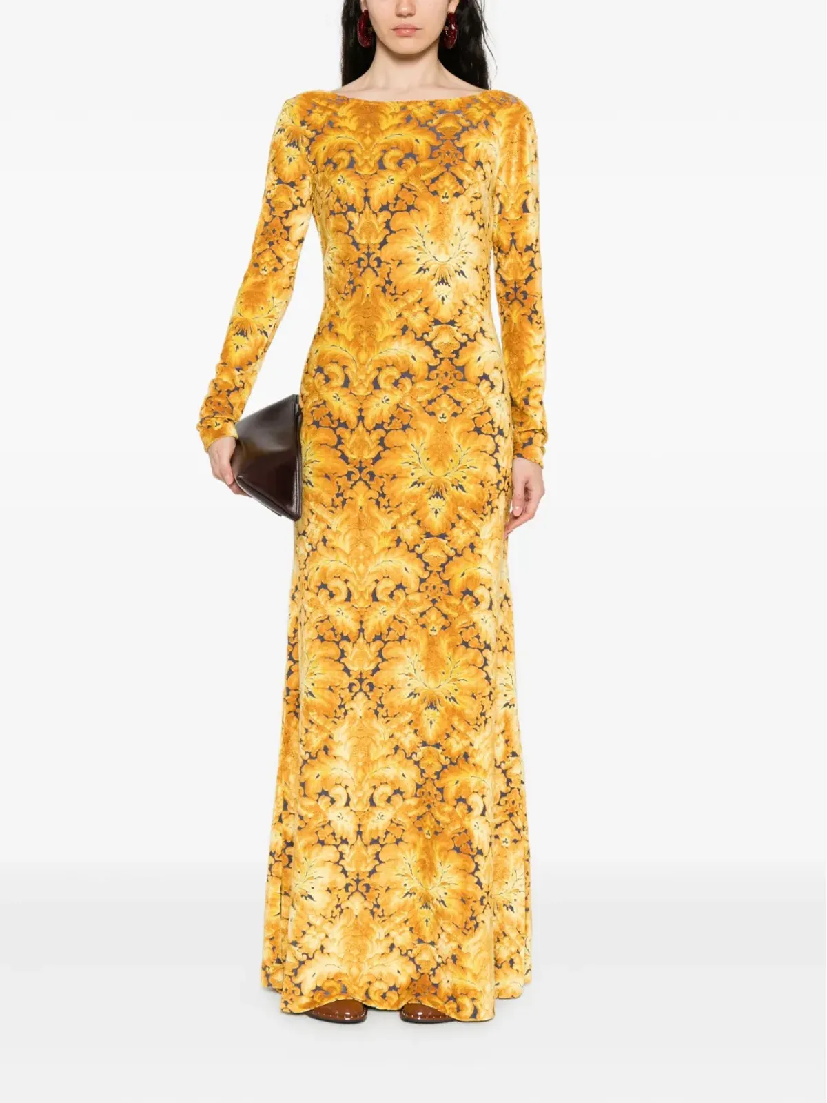 ETRO バロックプリント マキシドレス - 画像2
