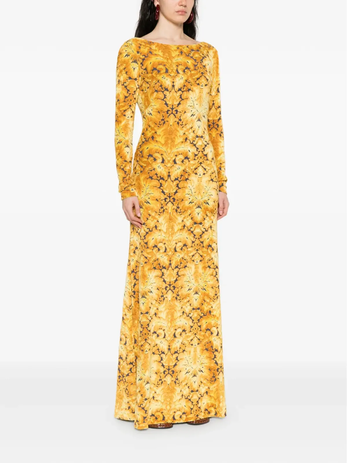 ETRO バロックプリント マキシドレス - 画像3