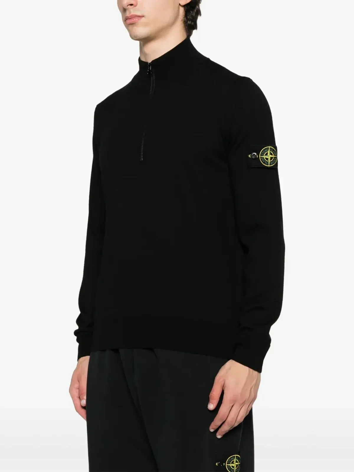 Stone Island ハーフジップ ウールセーター - 画像3