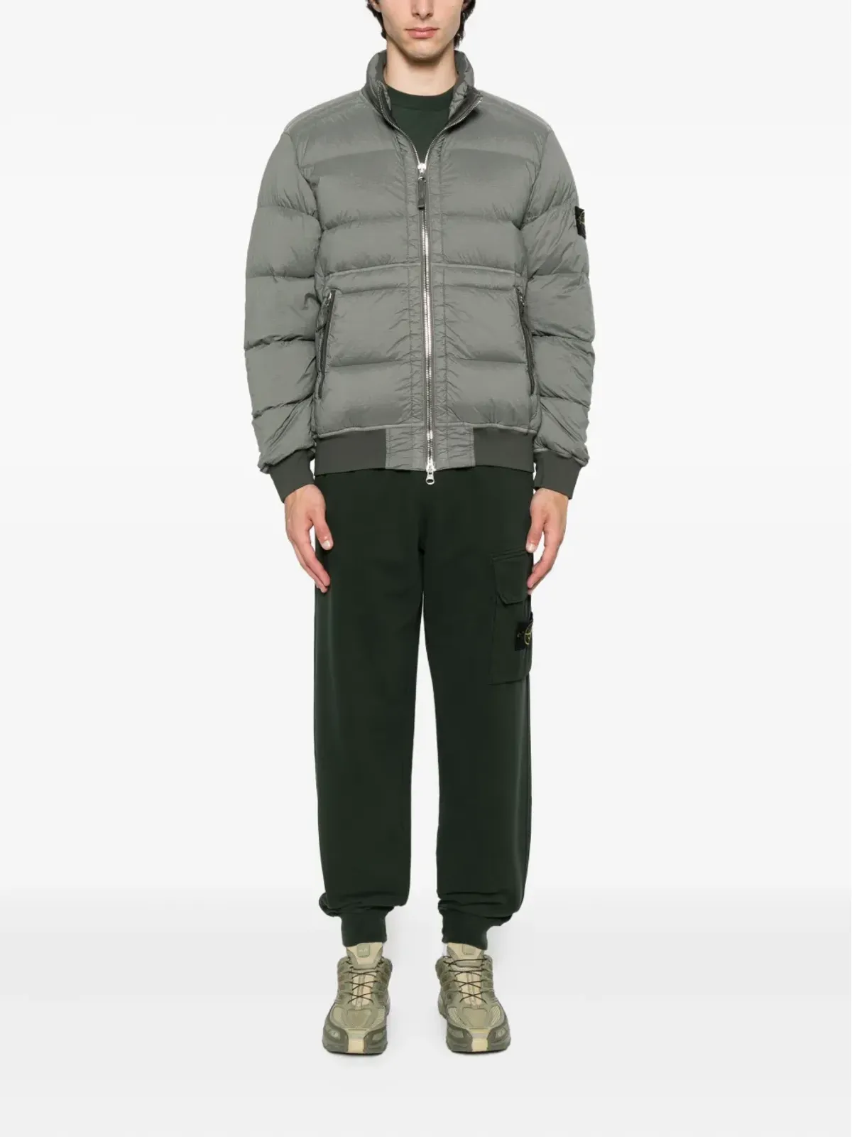 Stone Island キルテッドジップフロントジャケット - 画像2