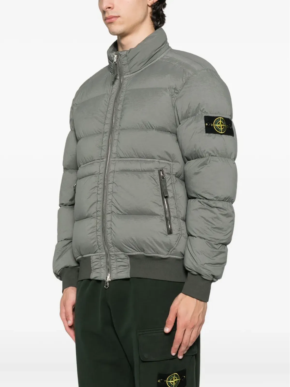 Stone Island キルテッドジップフロントジャケット - 画像3