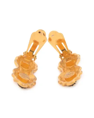 Fendi Pre-Owned FF-logo embossed clip-on earrings - FFロゴエンボス クリップオンイヤリング - サムネイル2