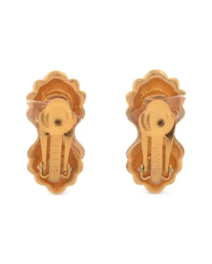 Fendi Pre-Owned FF-logo embossed clip-on earrings - FFロゴエンボス クリップオンイヤリング - サムネイル3
