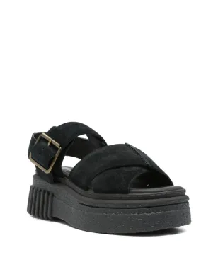 Clarks Evamar バックル留め式プラットフォームサンダル ブラック - サムネイル2
