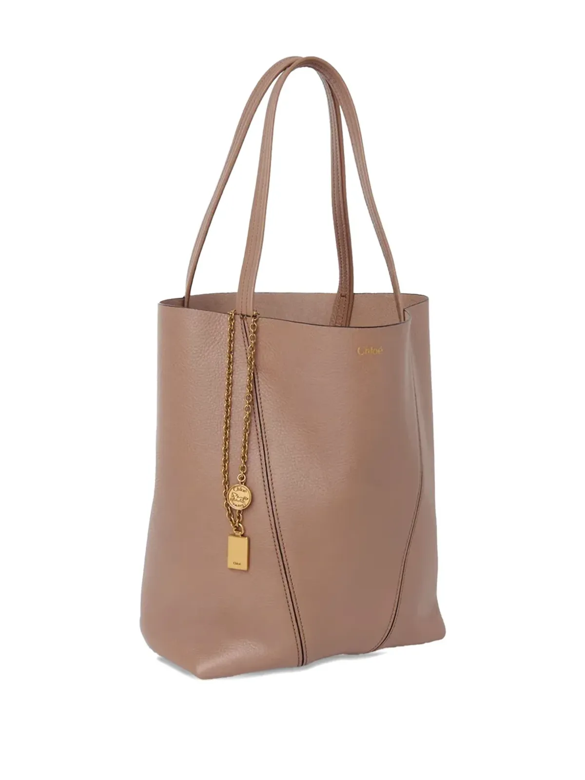 Chloé Spin レザー チェーンディテール トートバッグ - 画像3