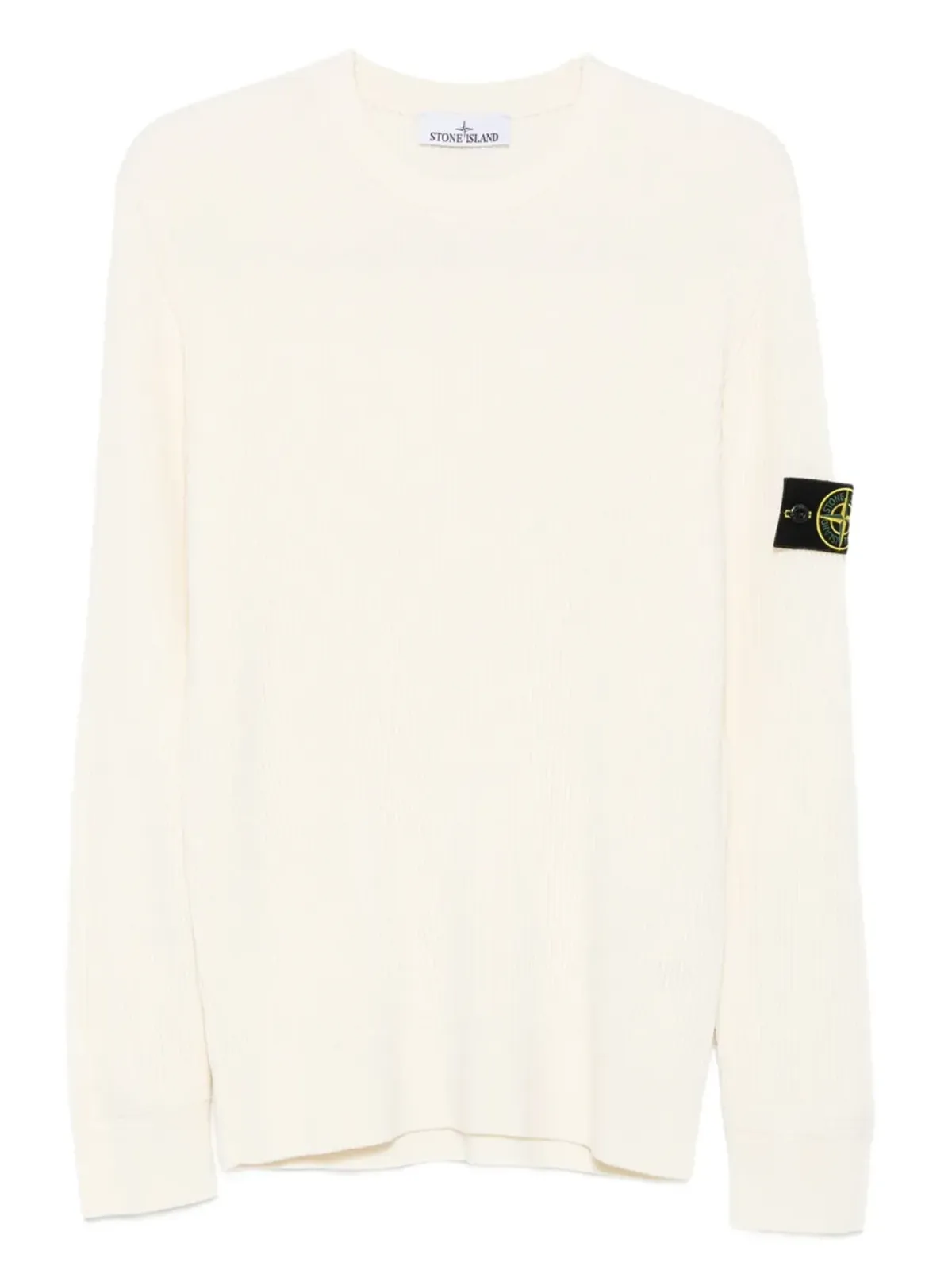 Stone Island リブ編みニット ロゴパッチ セーター - 画像1