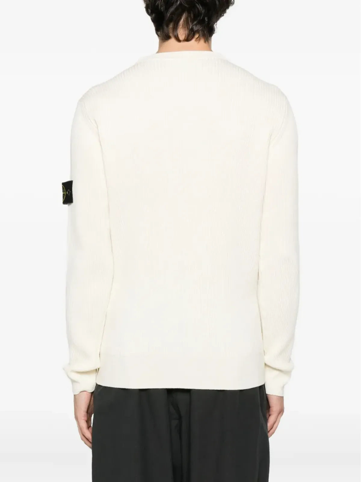 Stone Island リブ編みニット ロゴパッチ セーター - 画像4