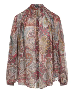 ETRO ペイズリープリント ハイネック ブラウス - サムネイル1