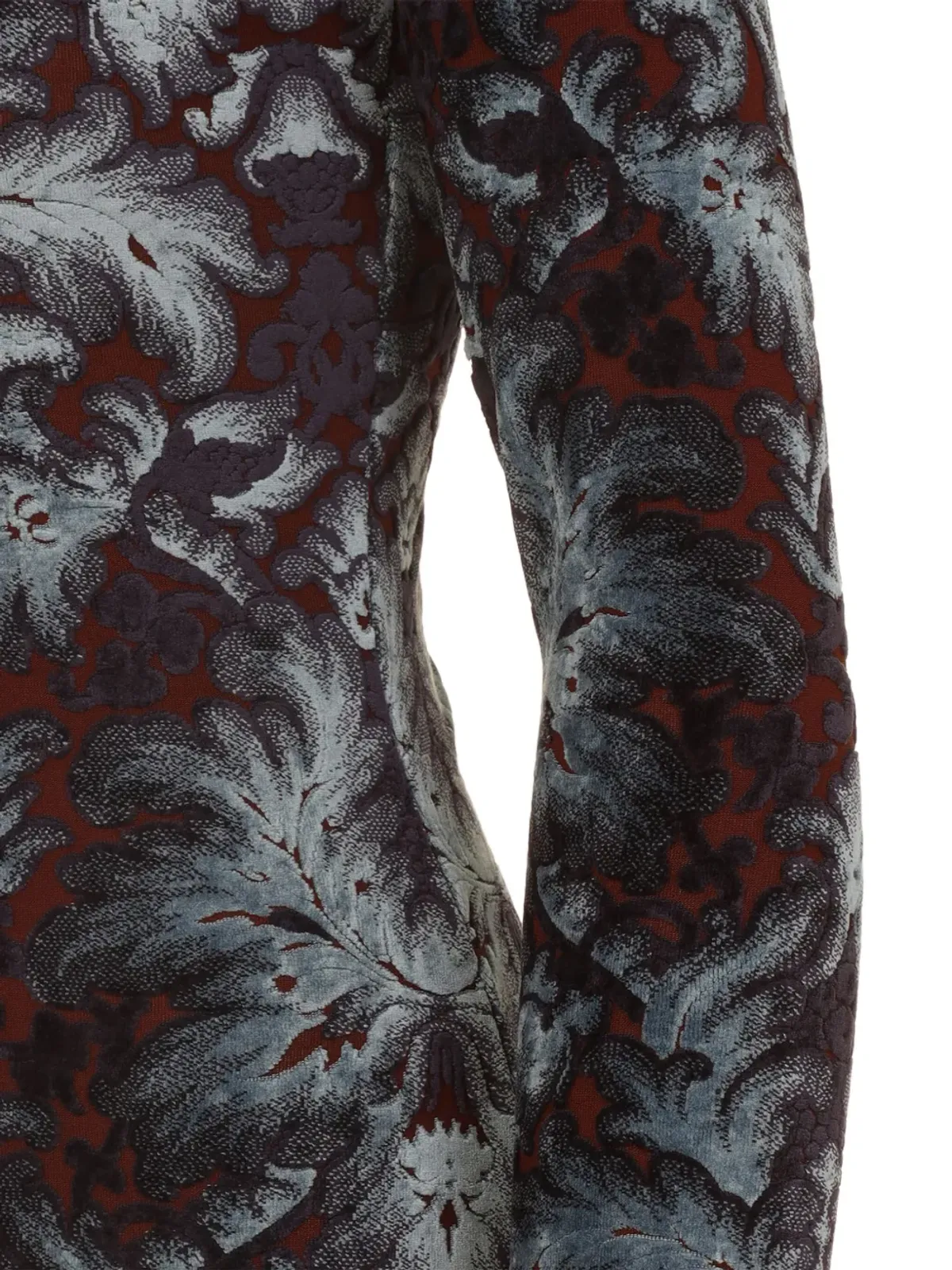 ETRO 花柄モックネックミディドレス - ブルー - 画像4