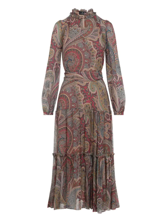 ETRO ETRO ペイズリー柄フリルマキシドレスの商品画像