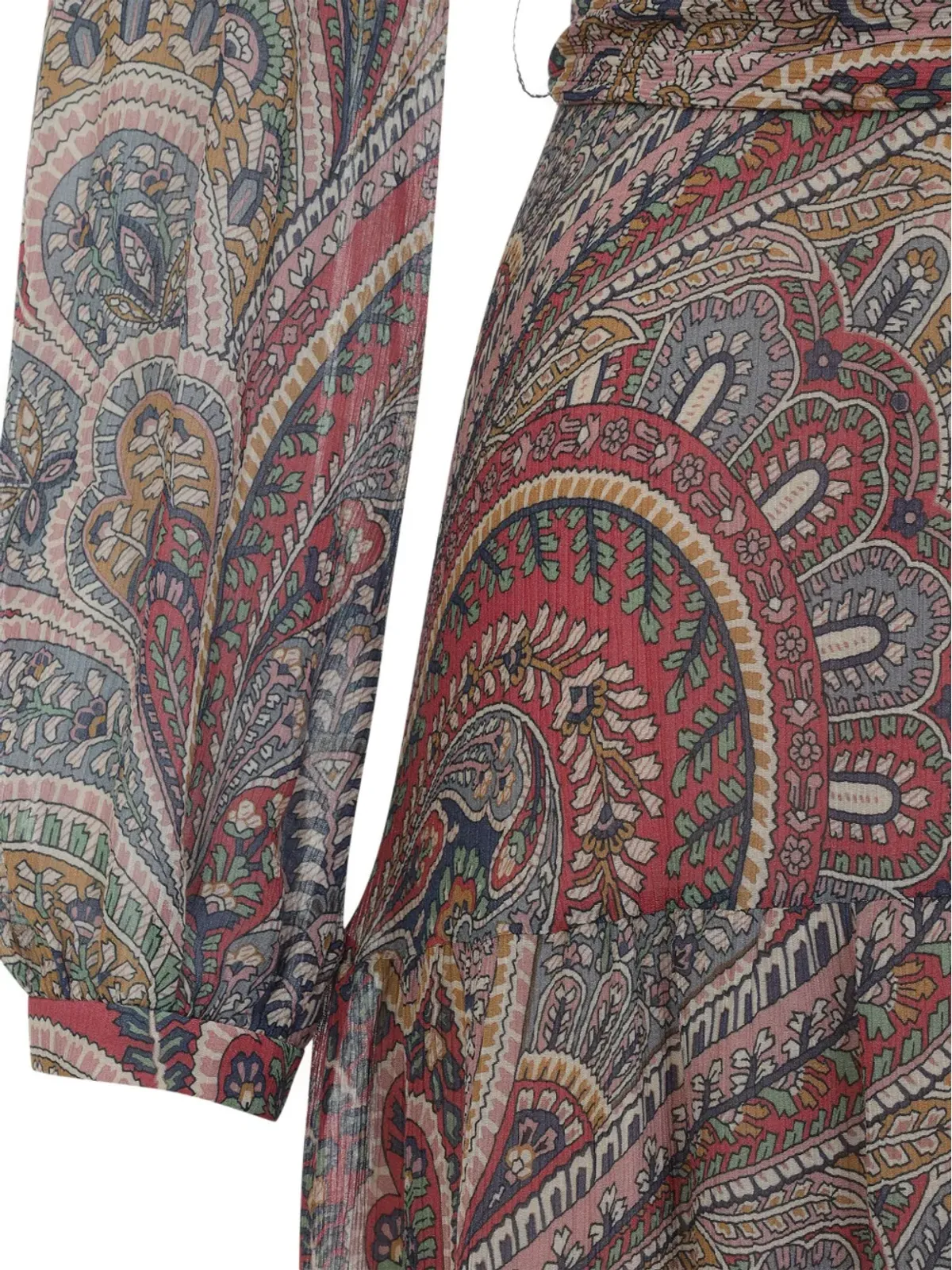 ETRO ペイズリー柄フリルマキシドレス - 画像3