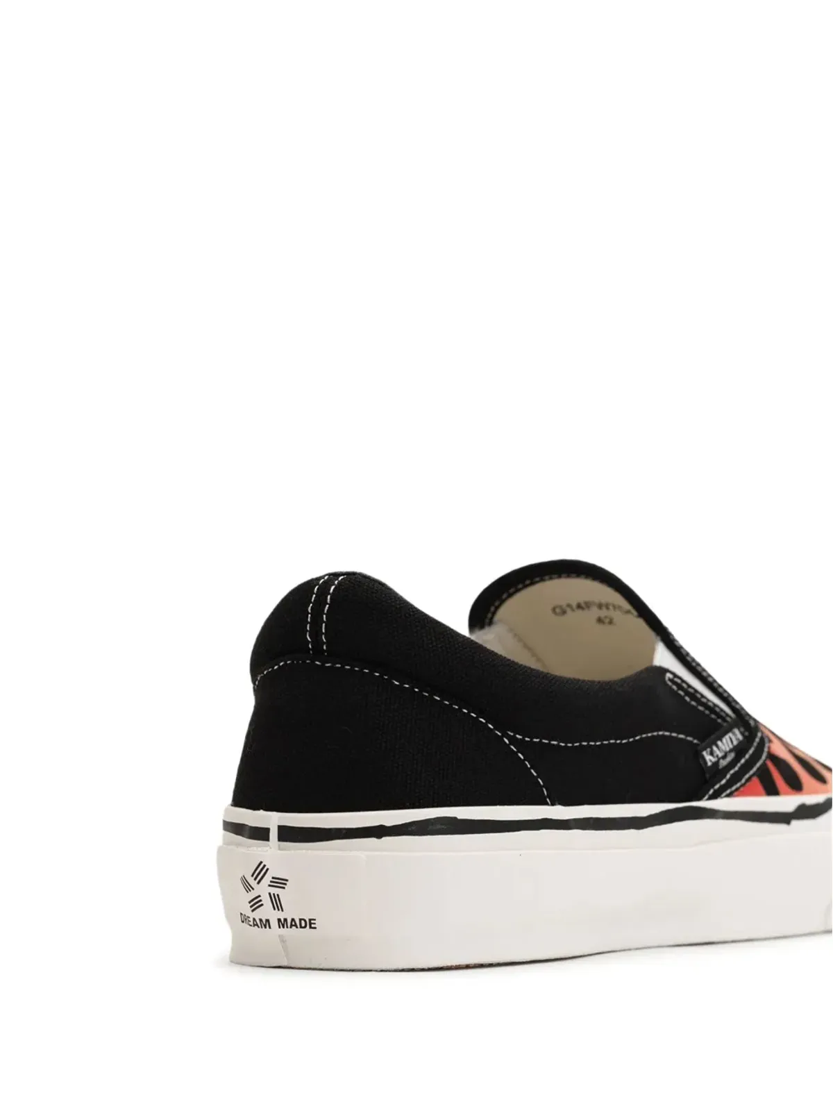 KAMIYA Cornell flame-pattern slip-on sneakers - Black - 画像5