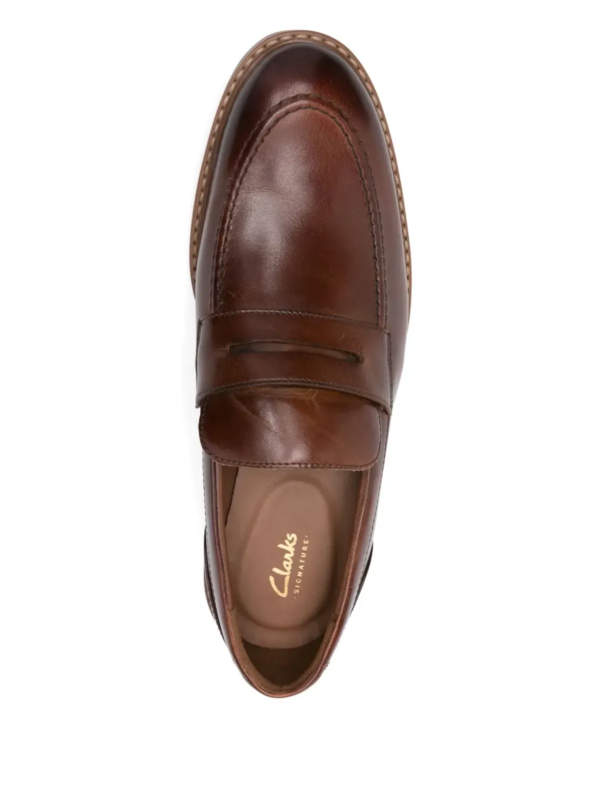 Clarks アルドウィン・ステップ ペニー・スロット レザー ローファー ブラウン - 画像4