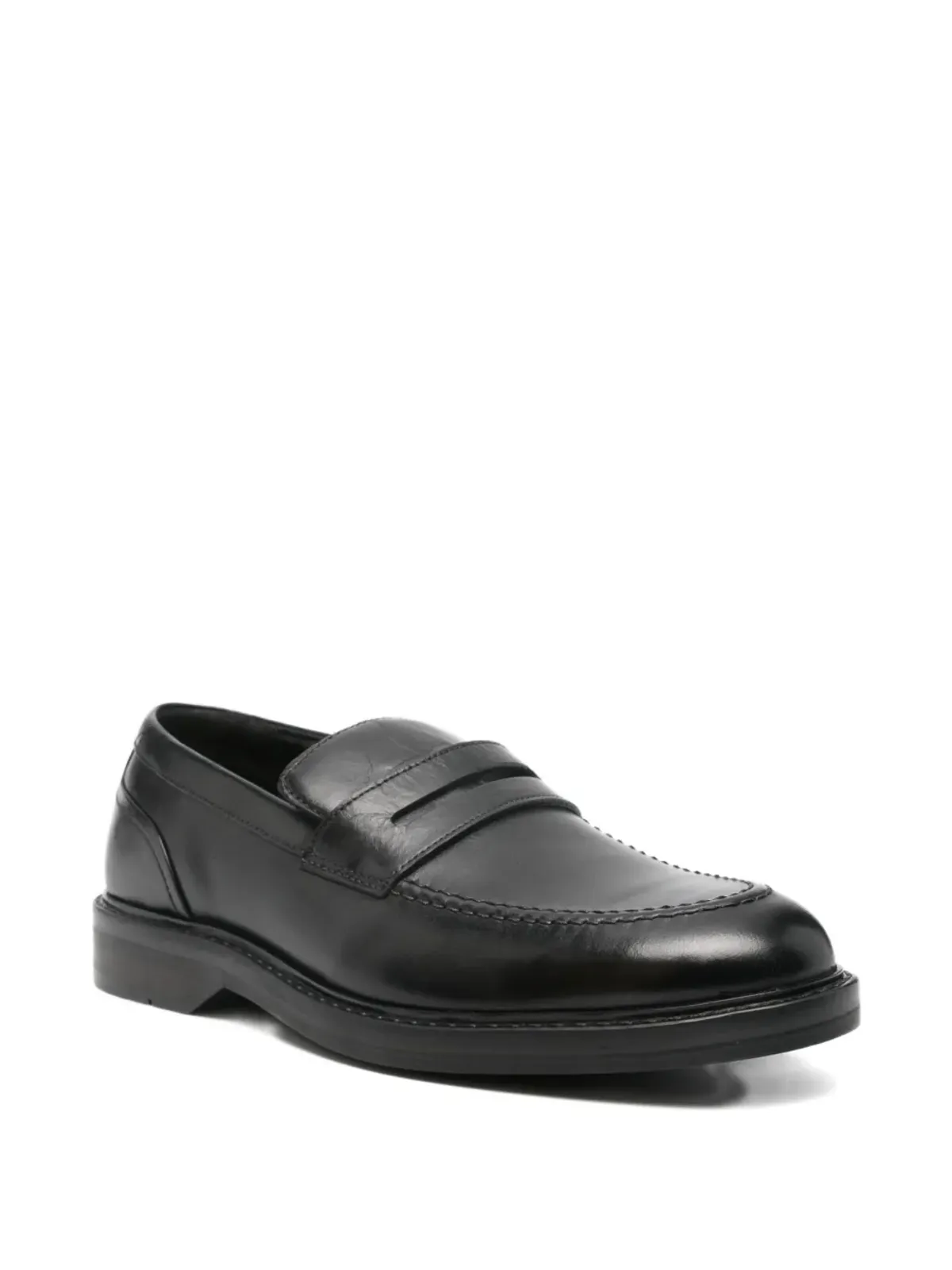 Clarks アルドウィン ペニーストラップ ローファー ブラック - 画像2
