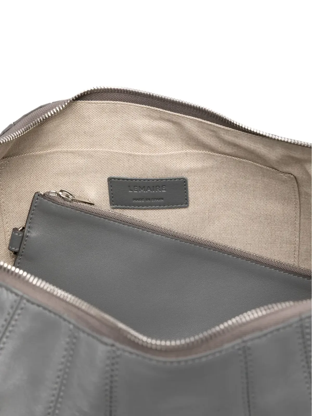 LEMAIRE クロワッサンノット ラムスキン ショルダーバッグ グレー - 画像5