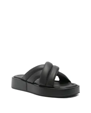Clarks Alda キルトクロスストラップサンダル - ブラック - サムネイル2