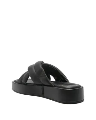 Clarks Alda キルトクロスストラップサンダル - ブラック - サムネイル3
