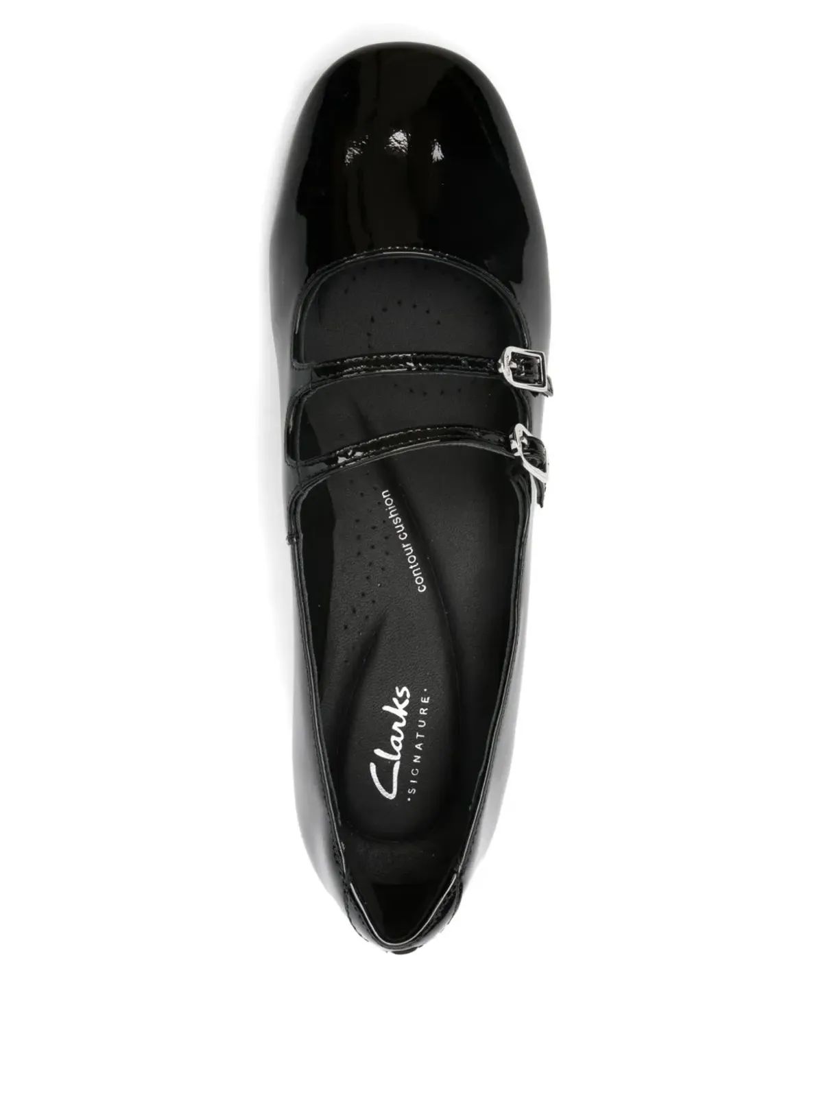 Clarks Daiss パテントレザー バックル付きパンプス - 画像4