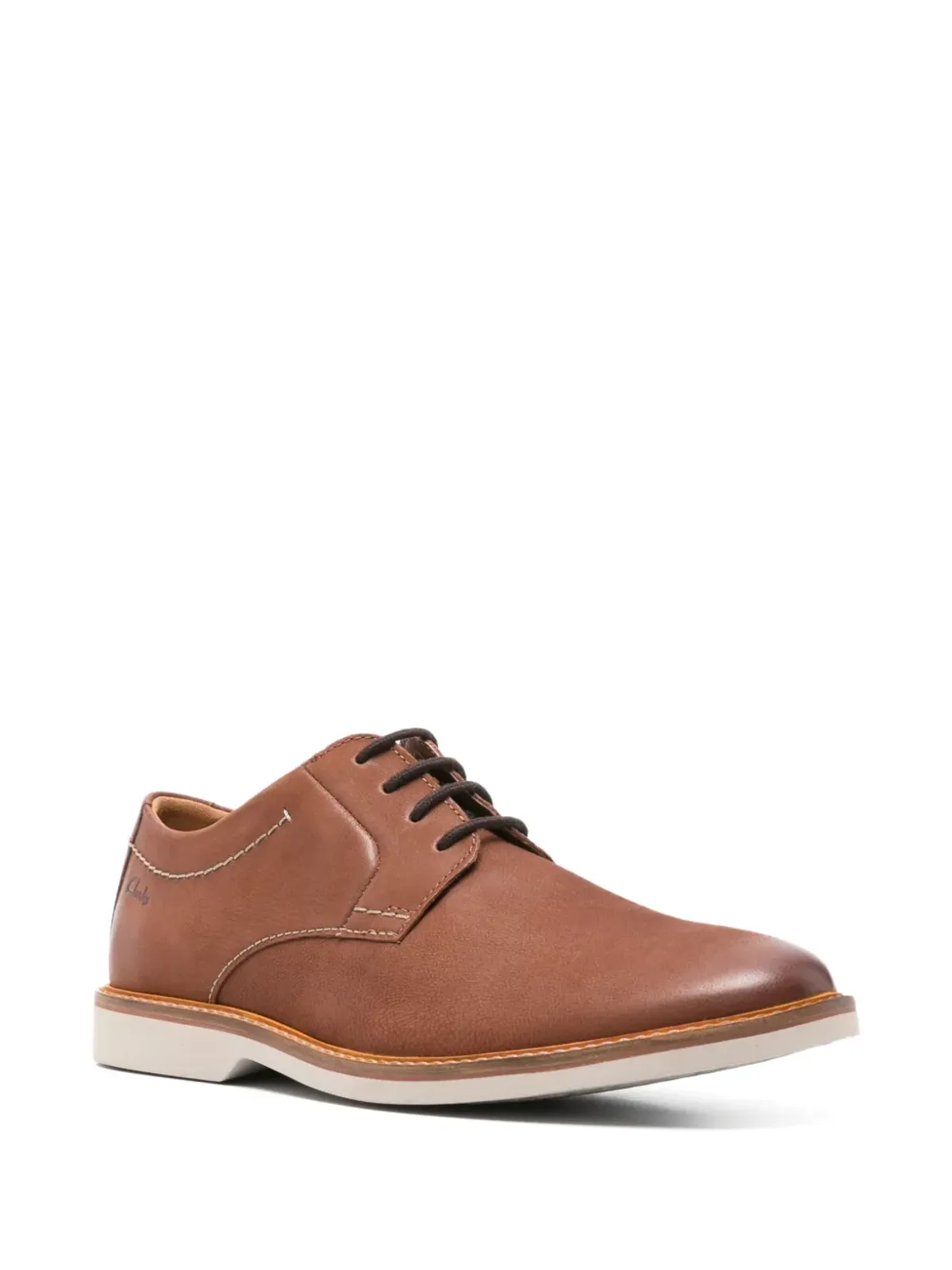 Clarks アティカス レースアップ レザー ダービーシューズ - ブラウン - 画像2