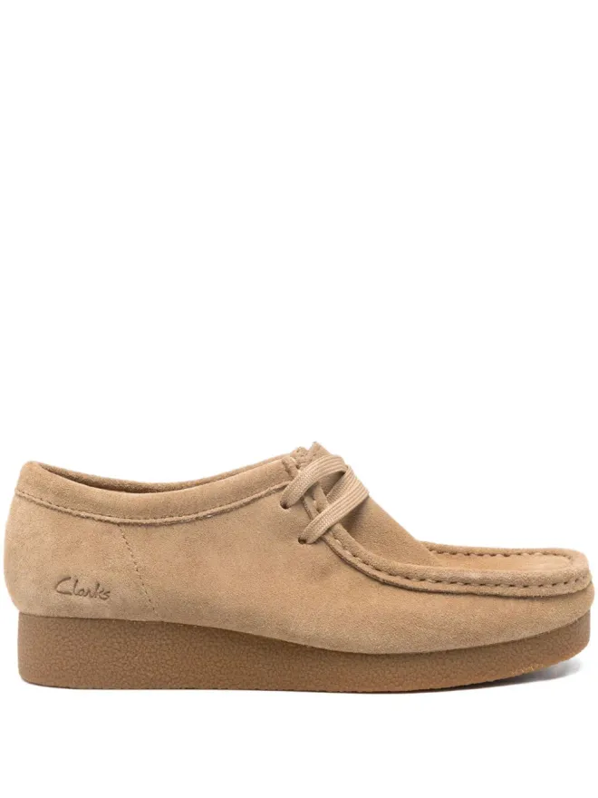 Clarks Clarks Wallabee suede lace-up derby shoes - Neutralsの商品画像