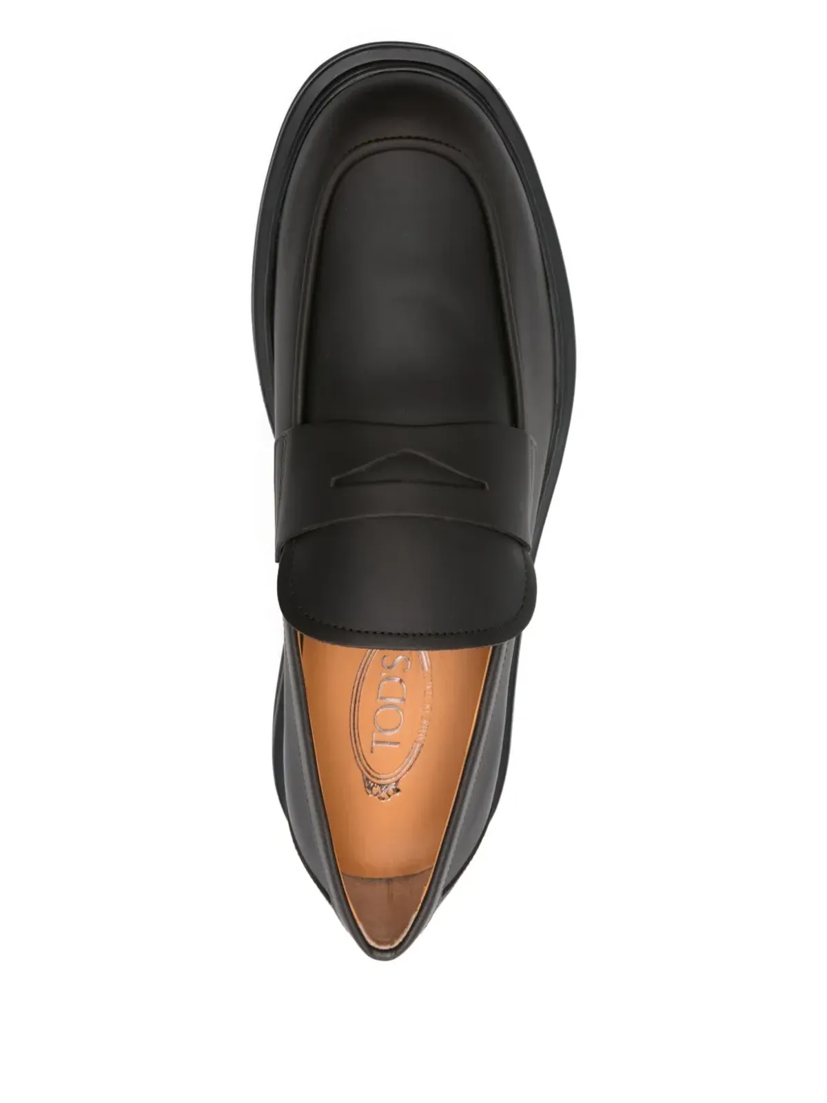 Tod's ペニーストラップ付きチャンクローファー - ブラック - 画像4