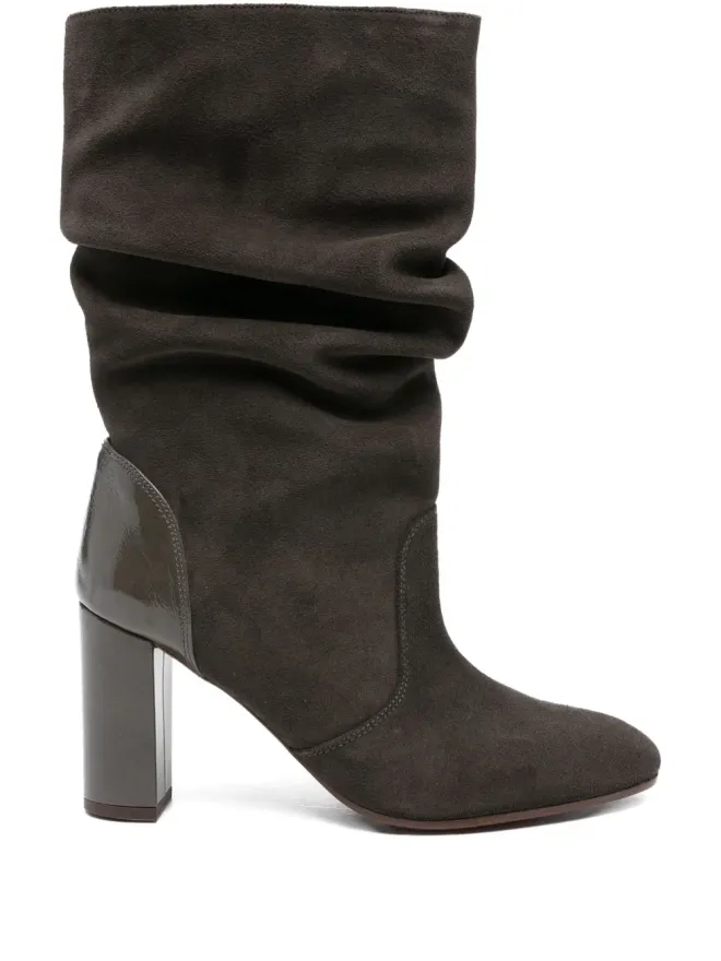 Chie Mihara Chie Mihara 90mm Eychel slouchy leather boots - Greyの商品画像