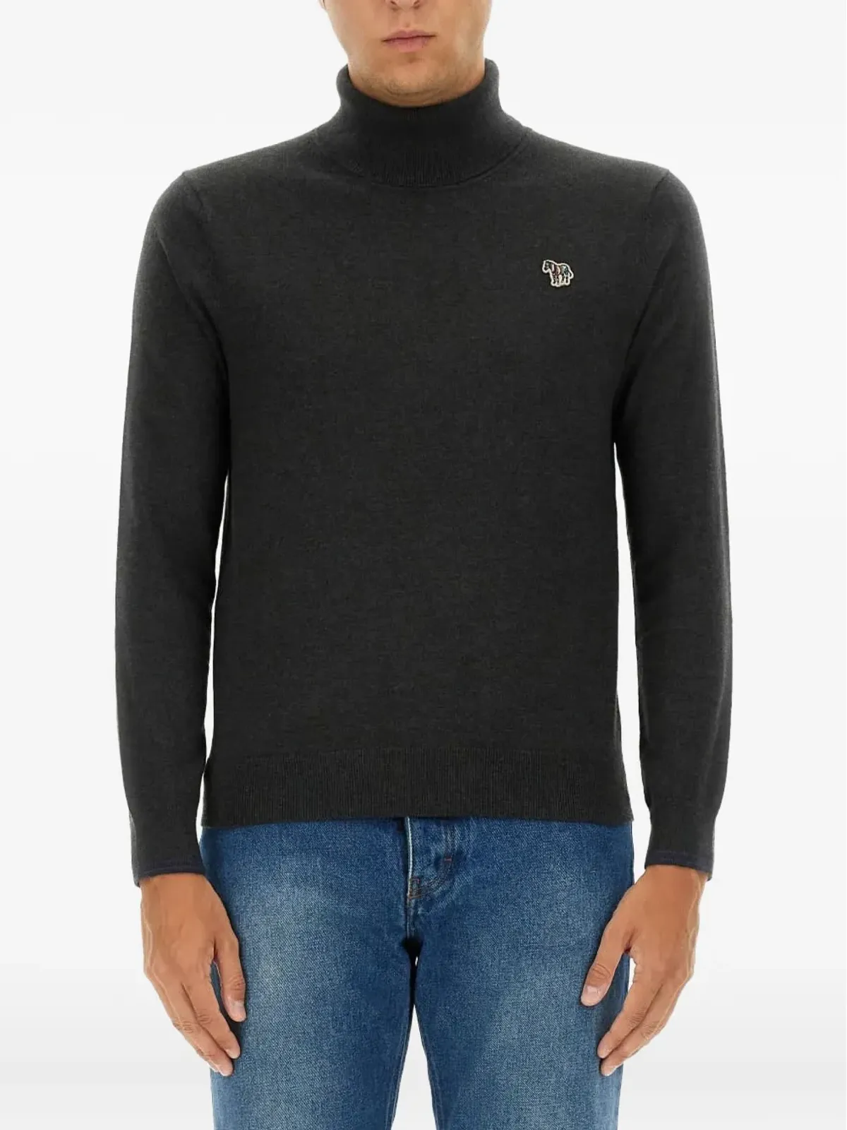 PS Paul Smith ゼブラ柄タートルネックセーター - グレー - 画像1