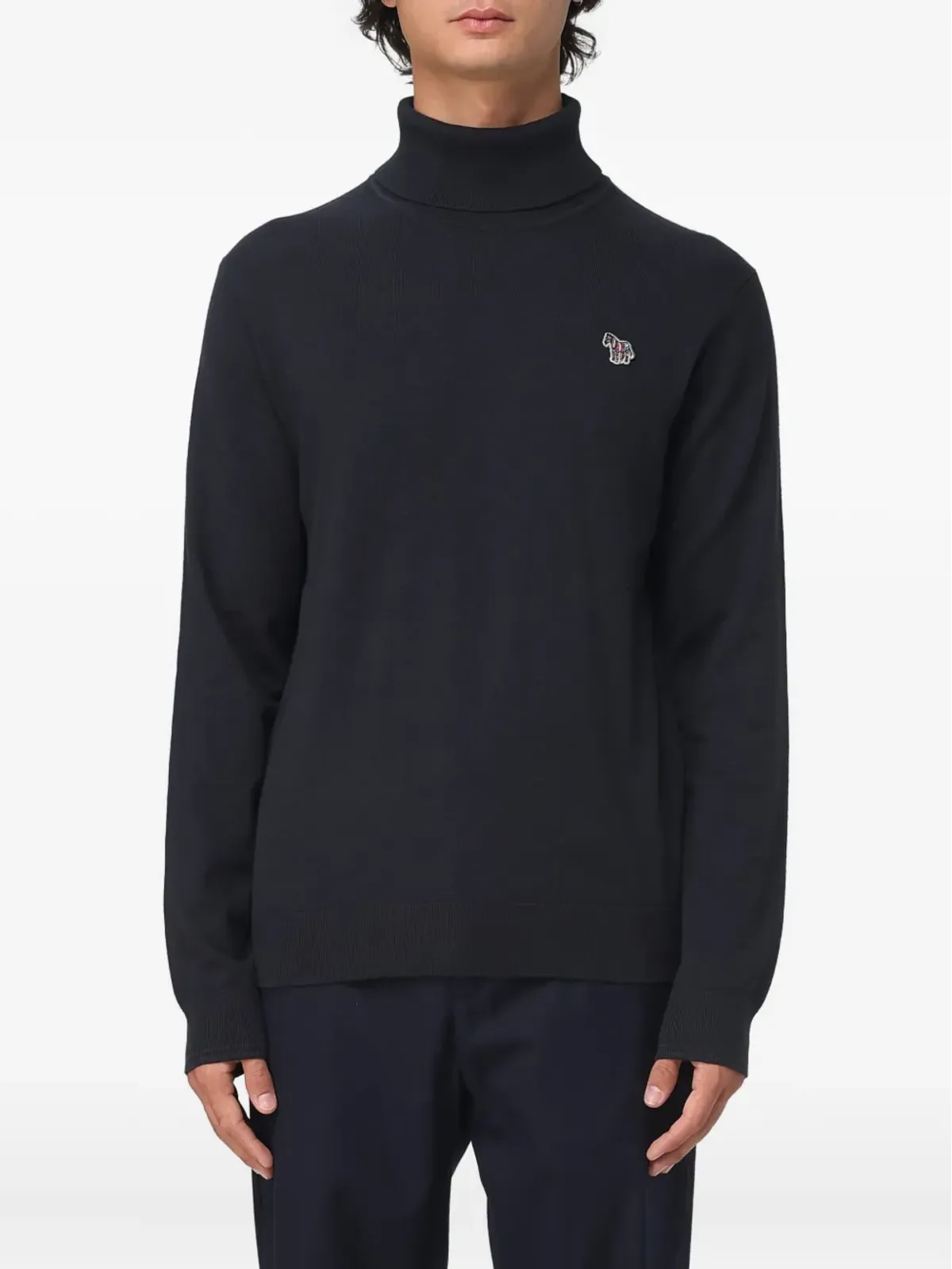 PS Paul Smith タートルネック ゼブラディテール セーター - 画像1