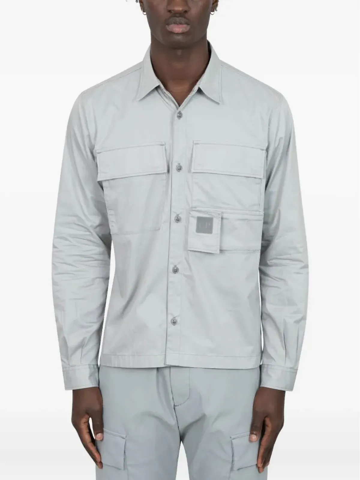 C.P. Company multi-pocket organic-cotton shirt - Grey - 画像1