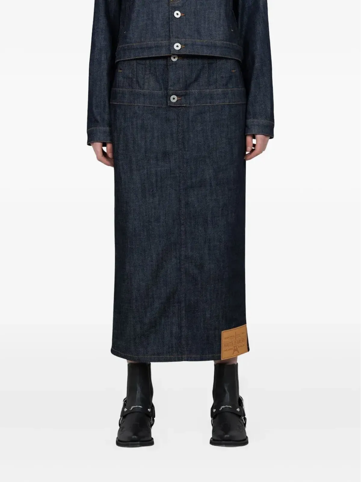 Jean Paul Gaultier アップサイドダウンデニムスカート - 画像1