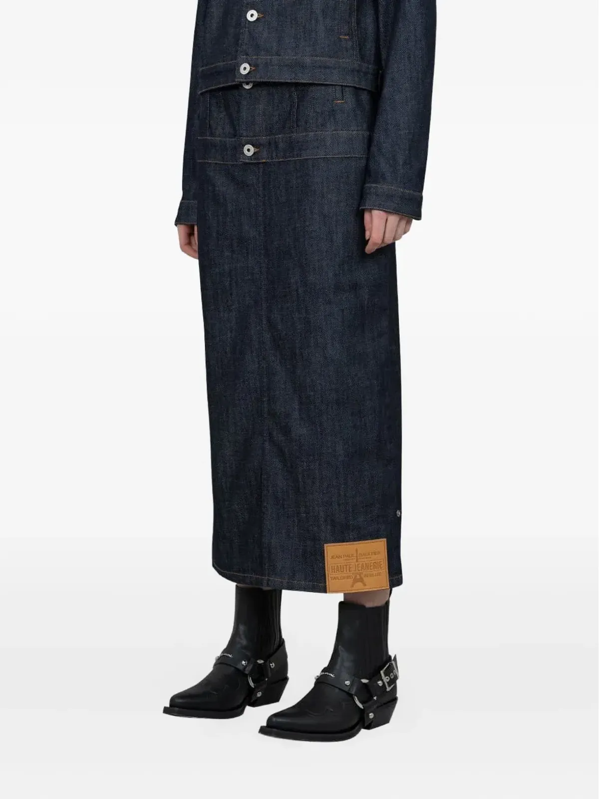 Jean Paul Gaultier アップサイドダウンデニムスカート - 画像2