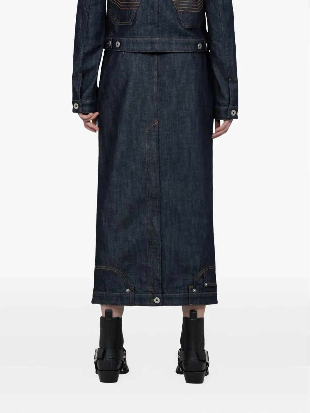 Jean Paul Gaultier アップサイドダウンデニムスカート - 画像3