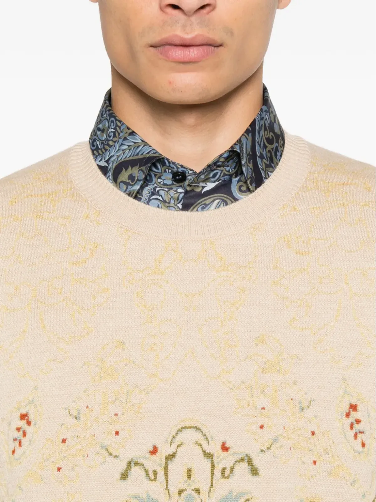ETRO ペイズリーパターン クルーネックセーター - 画像5