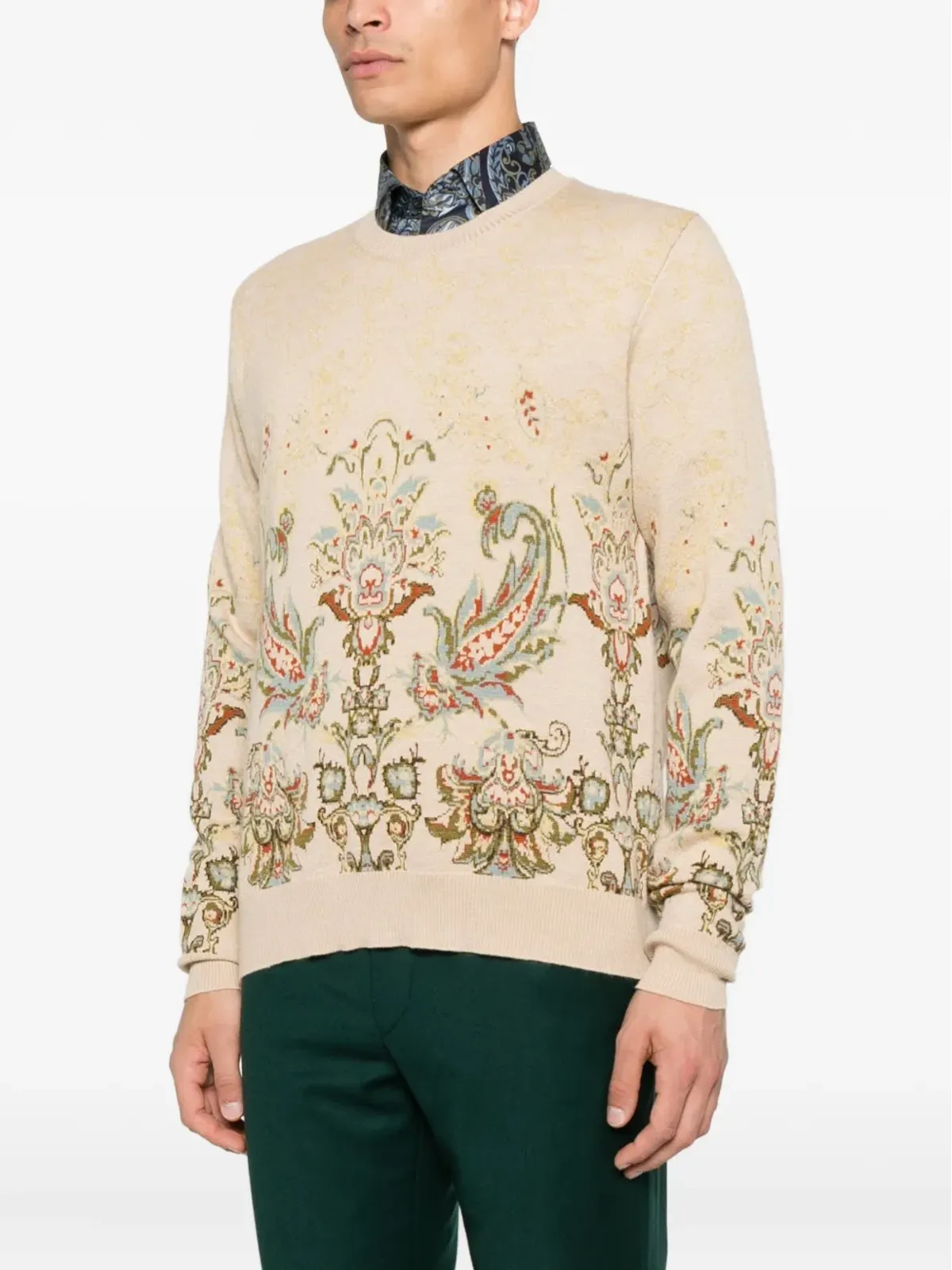 ETRO ペイズリーパターン クルーネックセーター - 画像3