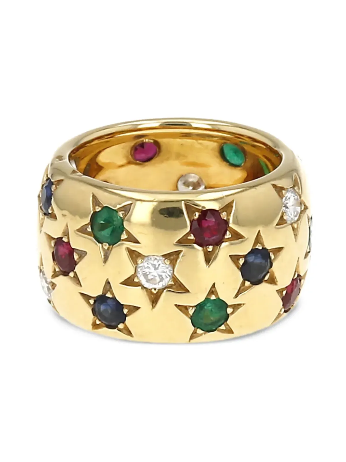 Cartier イエローゴールド スリーブストーン＆ダイヤモンド リング - 画像2