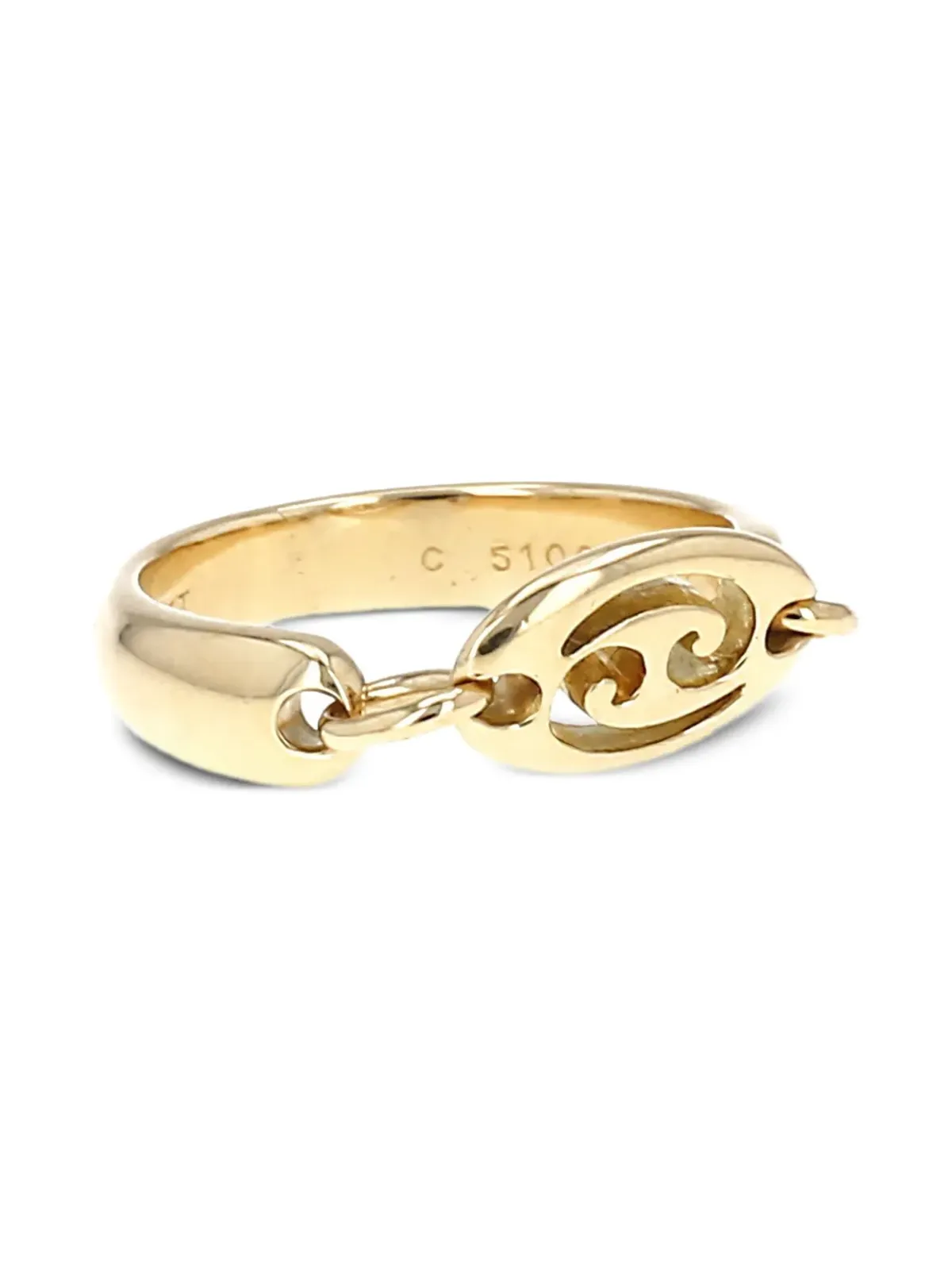 Van Cleef & Arpels Vintage 18Kイエローゴールド Zodiaque アーティキュレーテッドリング - 画像3