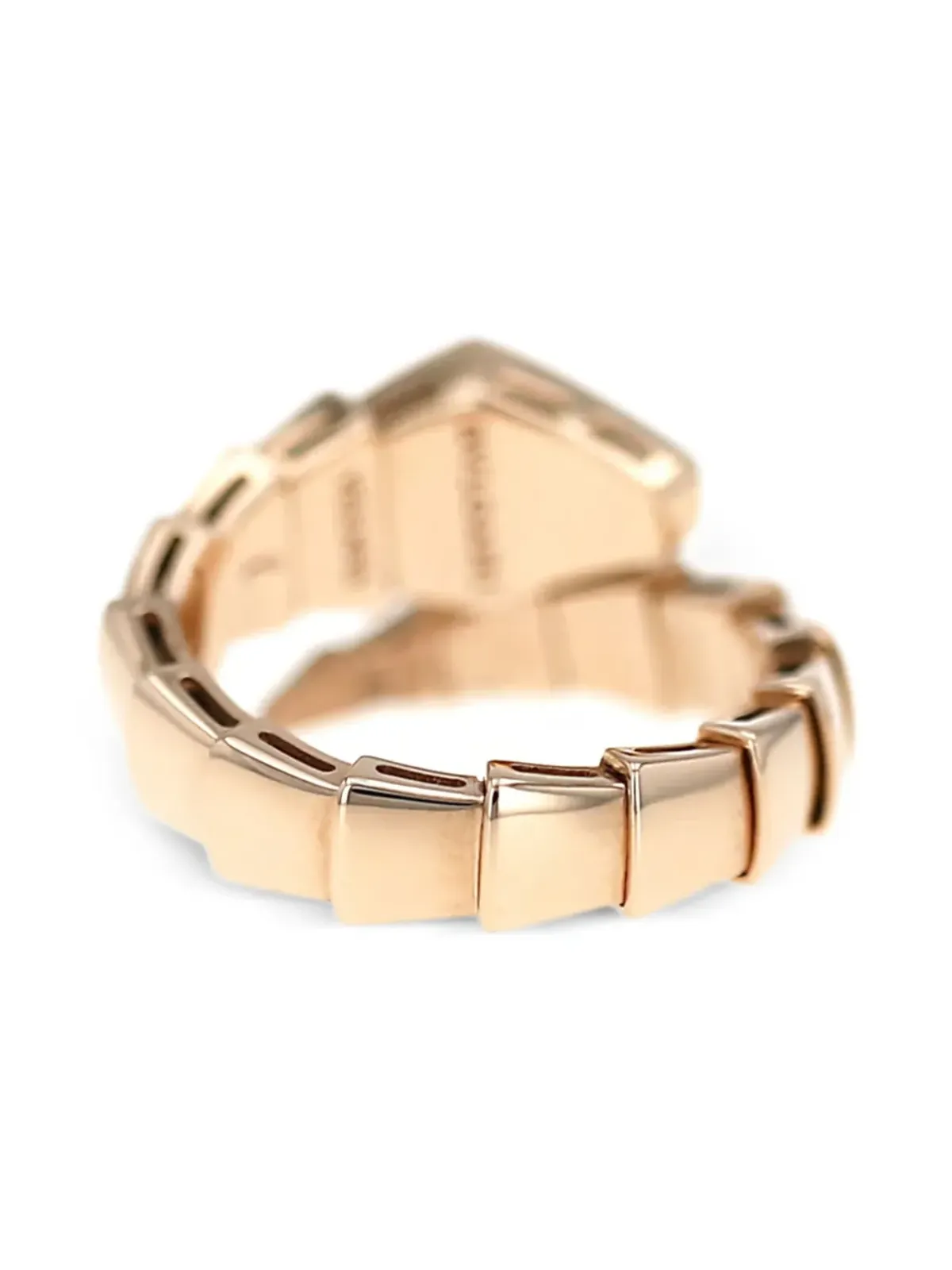 Bvlgari ビンテージ 18Kローズゴールド セルペンティ・ダイヤモンド・リング ピンク - 画像2