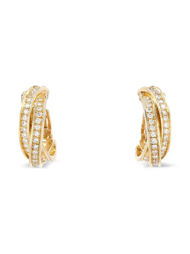 Cartier Cartier yellow gold Trinity diamond earringsの商品画像