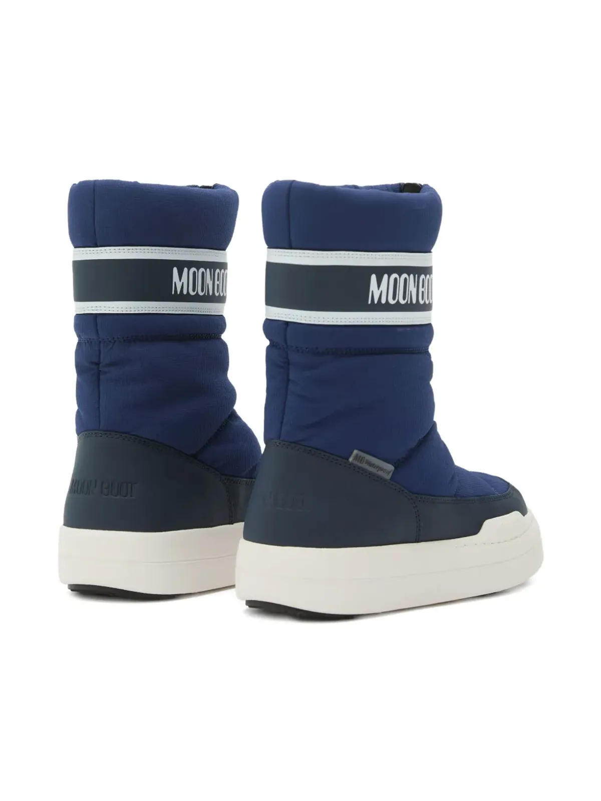 Moon Boot Kids パークストラップ ジップフロント キルテッド スノーブーツ - 画像3