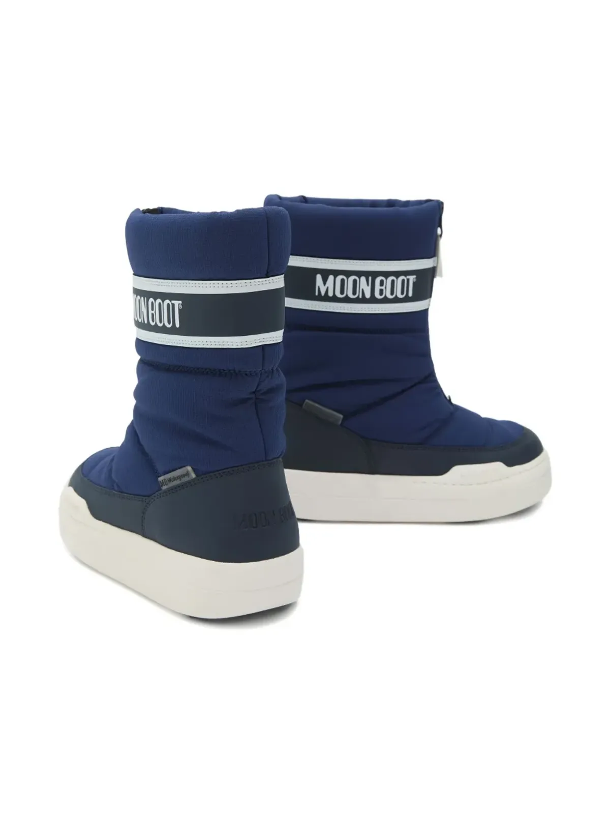 Moon Boot Kids パークストラップ ジップフロント キルテッド スノーブーツ - 画像4