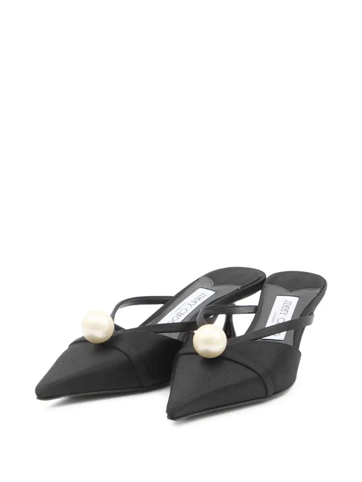 Jimmy Choo サナ パール付きミュール ブラック - 画像5