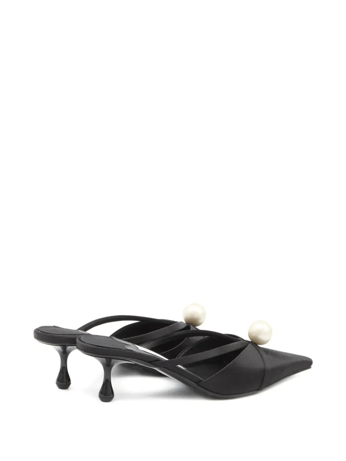 Jimmy Choo サナ パール付きミュール ブラック - 画像2