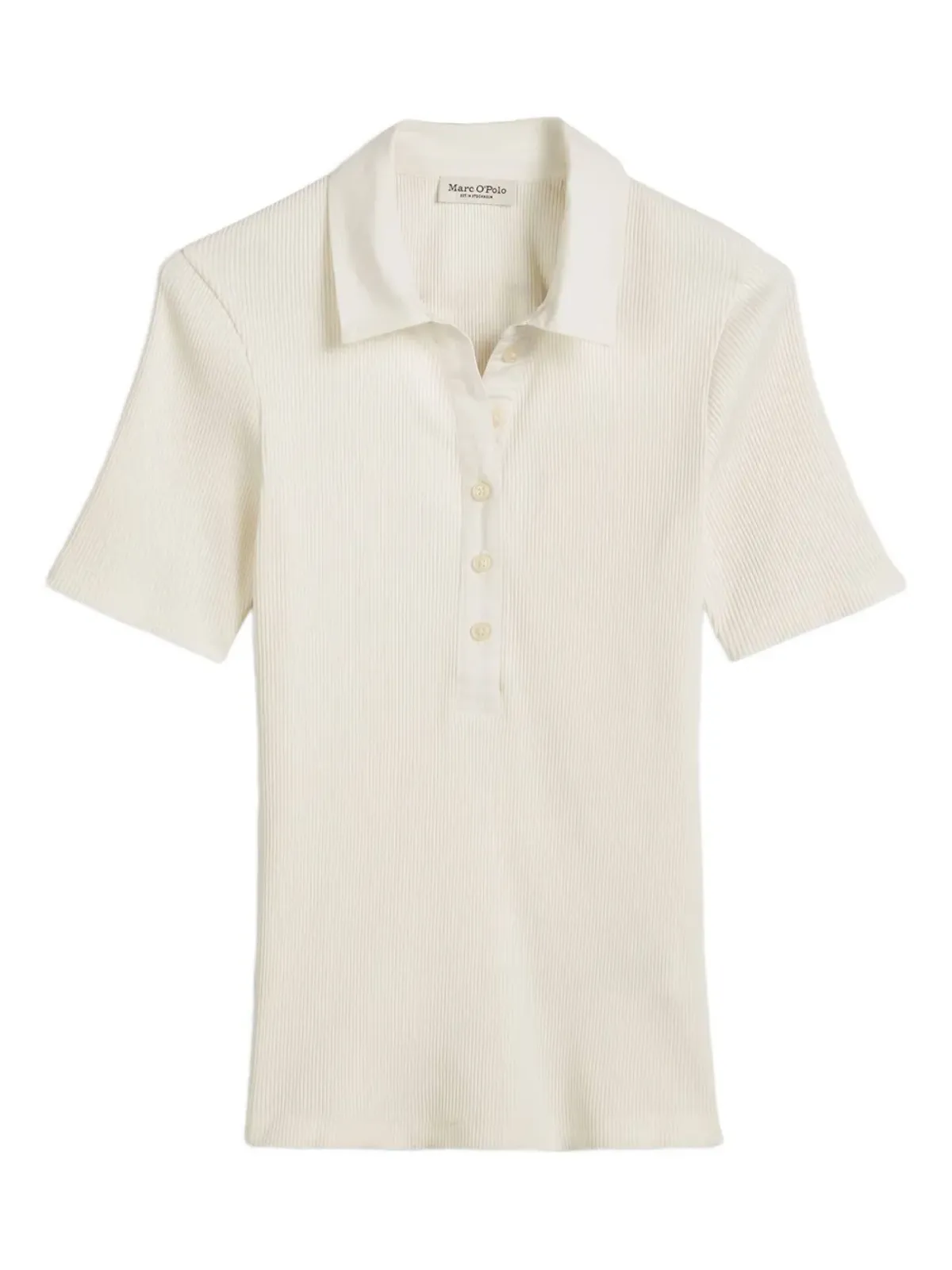 Marc O'Polo リブ編みポロトップ - 画像1