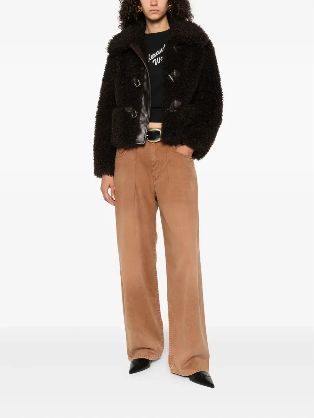 ISABEL MARANT プリーツコットンストレートジーンズ - 画像2